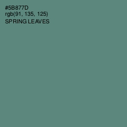 #5B877D - Spring Leaves Color Image