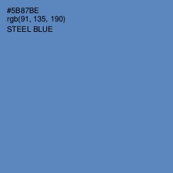 #5B87BE - Steel Blue Color Image