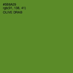 #5B8A29 - Olive Drab Color Image