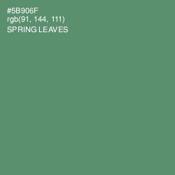 #5B906F - Spring Leaves Color Image