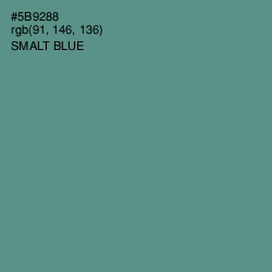 #5B9288 - Smalt Blue Color Image