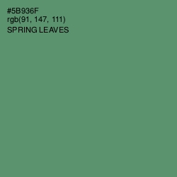 #5B936F - Spring Leaves Color Image