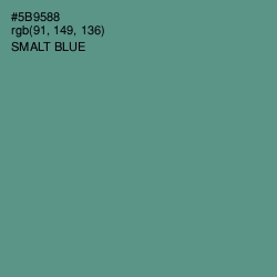 #5B9588 - Smalt Blue Color Image