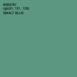 #5B9781 - Smalt Blue Color Image