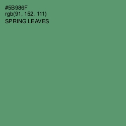 #5B986F - Spring Leaves Color Image