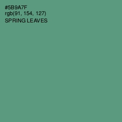 #5B9A7F - Spring Leaves Color Image
