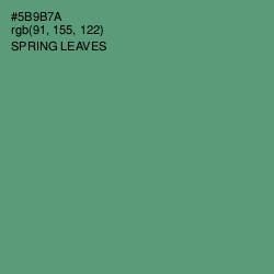 #5B9B7A - Spring Leaves Color Image