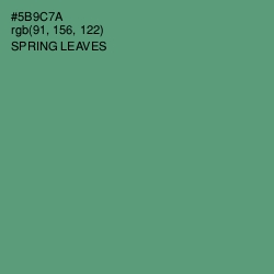 #5B9C7A - Spring Leaves Color Image