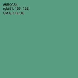 #5B9C84 - Smalt Blue Color Image