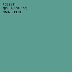 #5B9E91 - Smalt Blue Color Image