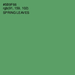 #5B9F66 - Spring Leaves Color Image