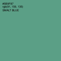 #5B9F87 - Smalt Blue Color Image