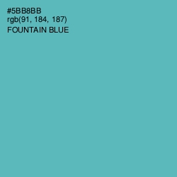 #5BB8BB - Fountain Blue Color Image