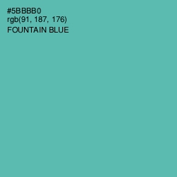 #5BBBB0 - Fountain Blue Color Image