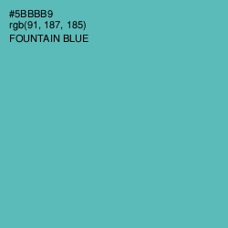 #5BBBB9 - Fountain Blue Color Image