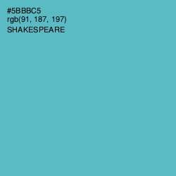 #5BBBC5 - Shakespeare Color Image