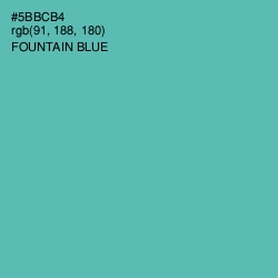 #5BBCB4 - Fountain Blue Color Image