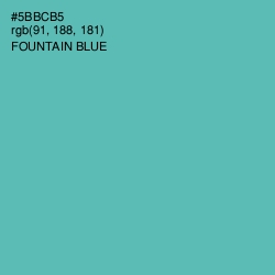 #5BBCB5 - Fountain Blue Color Image