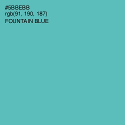 #5BBEBB - Fountain Blue Color Image