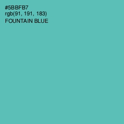 #5BBFB7 - Fountain Blue Color Image