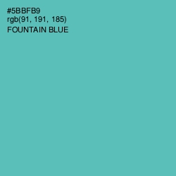 #5BBFB9 - Fountain Blue Color Image