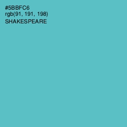 #5BBFC6 - Shakespeare Color Image