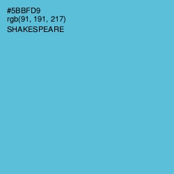 #5BBFD9 - Shakespeare Color Image