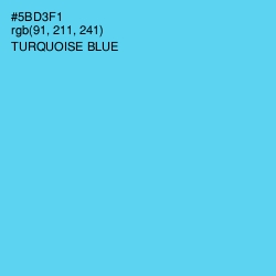 #5BD3F1 - Turquoise Blue Color Image