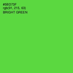 #5BD73F - Bright Green Color Image