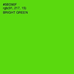 #5BD90F - Bright Green Color Image