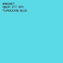 #5BD9E7 - Turquoise Blue Color Image