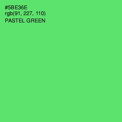 #5BE36E - Pastel Green Color Image