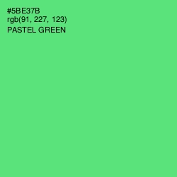 #5BE37B - Pastel Green Color Image