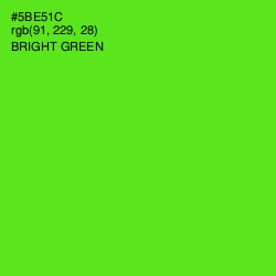 #5BE51C - Bright Green Color Image