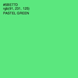 #5BE77D - Pastel Green Color Image