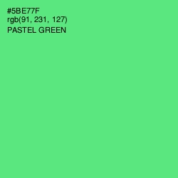 #5BE77F - Pastel Green Color Image