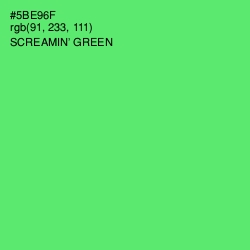 #5BE96F - Screamin' Green Color Image