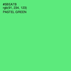 #5BEA7B - Pastel Green Color Image