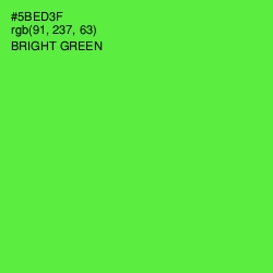 #5BED3F - Bright Green Color Image