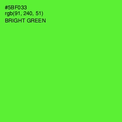 #5BF033 - Bright Green Color Image