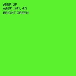 #5BF12F - Bright Green Color Image