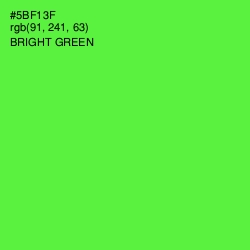 #5BF13F - Bright Green Color Image