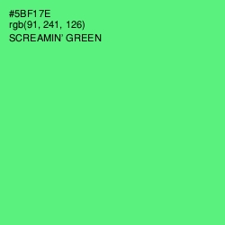 #5BF17E - Screamin' Green Color Image