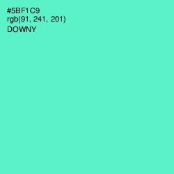 #5BF1C9 - Downy Color Image