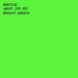 #5BF33C - Bright Green Color Image