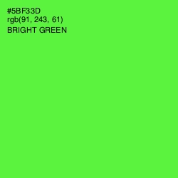 #5BF33D - Bright Green Color Image