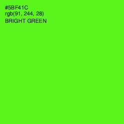 #5BF41C - Bright Green Color Image