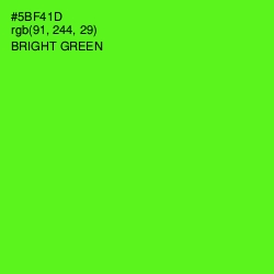 #5BF41D - Bright Green Color Image