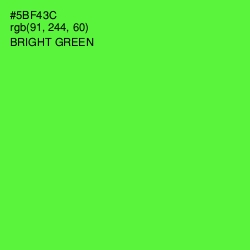 #5BF43C - Bright Green Color Image