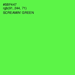 #5BF447 - Screamin' Green Color Image
